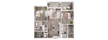 a floor plan of a bedroom apartment