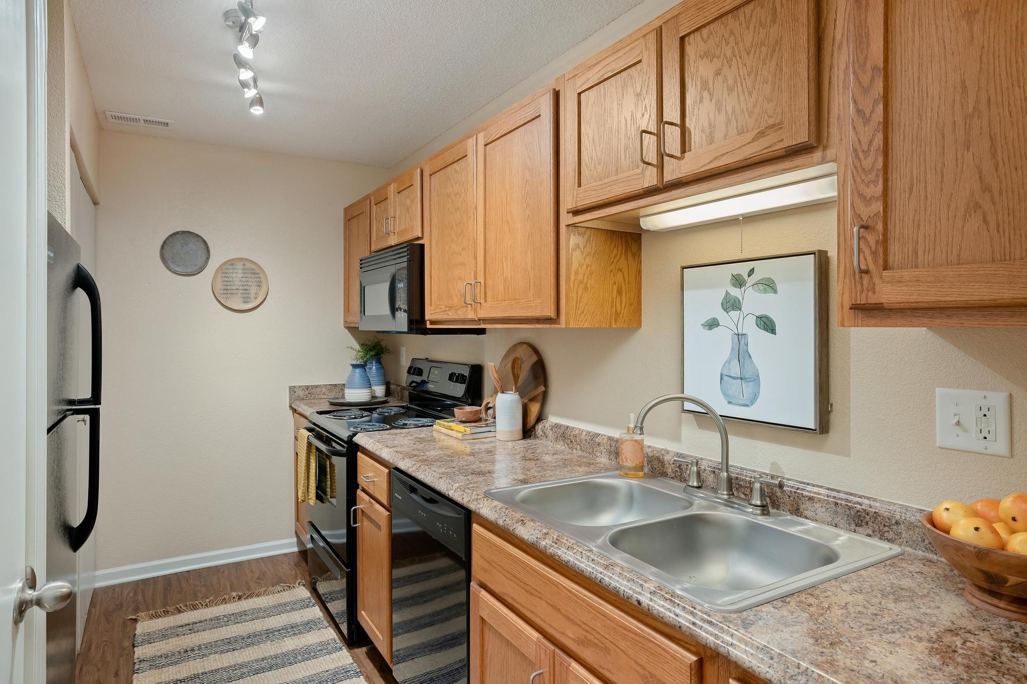 Model kitchen at Pointe Royal, Overland Park