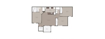 3 Bed 2 Bath Floor Planat Polos at Hudson Corners Apartments, South Carolina 29650