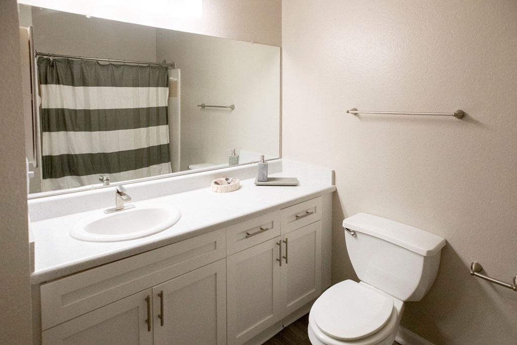 Bathroom with Large Vanityat Polos at Hudson Corners Apartments, South Carolina 29650