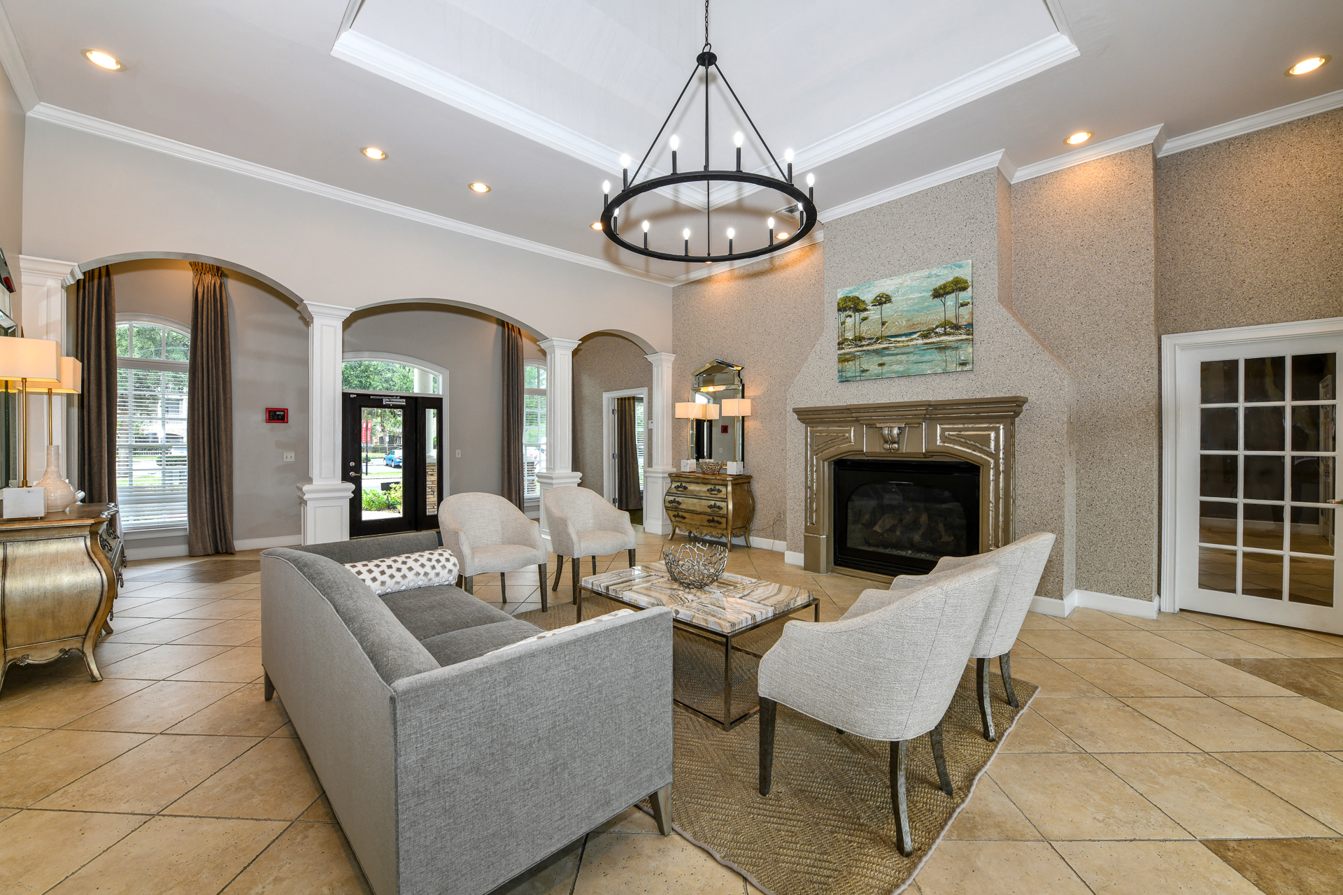 Clubhouse sitting area  at Reserve Bartram Springs, Jacksonville, FL, 32258