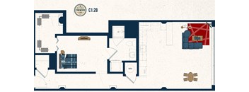 C1.2B Floor Plan at Conwood Flats, Tennessee