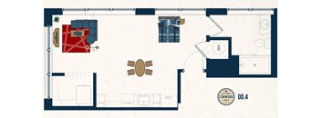 DO.4 Floor Plan at Conwood Flats, Memphis, TN