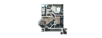 Iris Floorplan at The Ridge at Chenal Valley Apartments, Little Rock, AR, 72223