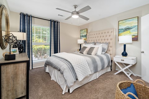 Bedroom with Large Windows at Signal Mountain in Chattanooga, TN 37405