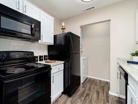 Black Appliances with White Cabinetry at Signal Mountain in Chattanooga, TN 37405