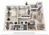 Rosemont Apartments Winchester Floorplan 2 Bedroom 1 Bath Winchester Floorplan 2 Bedroom 1 Bath 884 Total Sq Ft at Rosemont Apartments, Roswell, GA 30076
