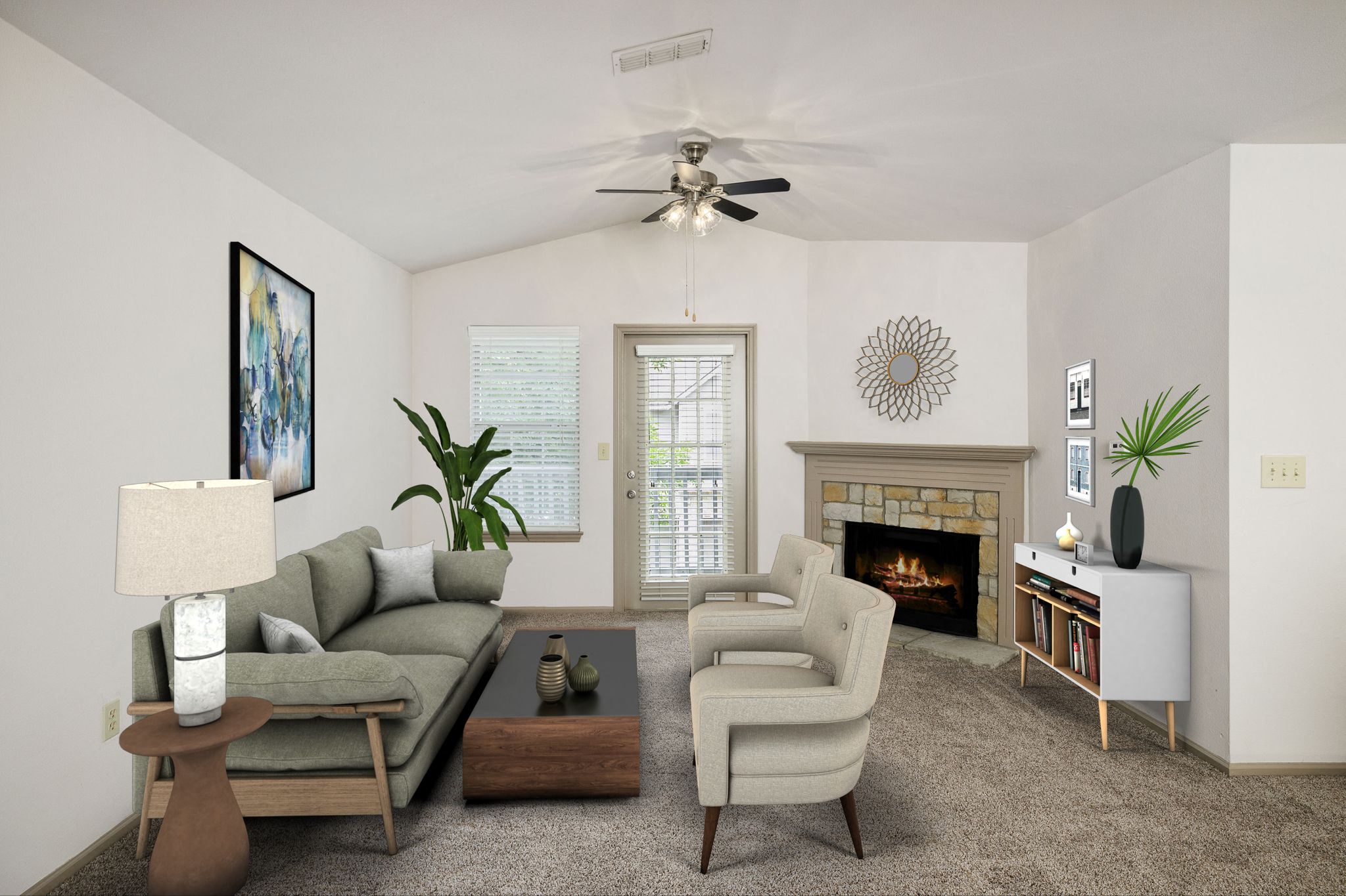 View of Living Roomat Sandstone Creek Apartments , Overland Park, KS