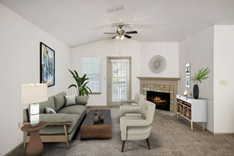 View of Living Roomat Sandstone Creek Apartments , Overland Park, KS - Photo Gallery 5