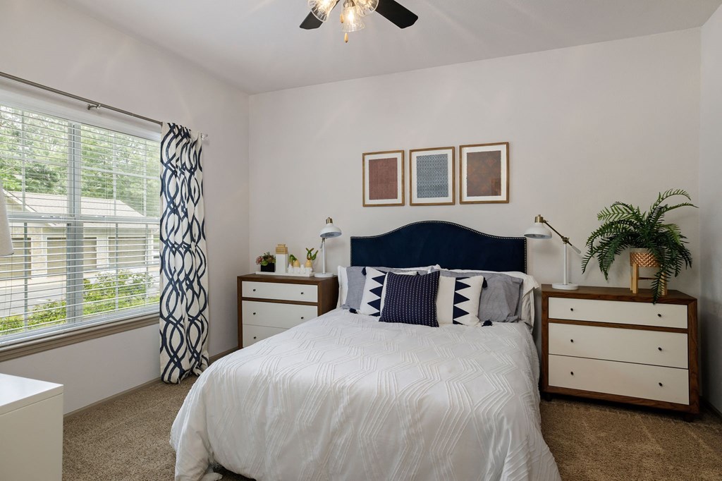 Model Guest Bedroom at Sandstone Creek Apartments Overland Park KS