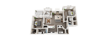 2 Bed 2 Bath Floorplan C at Station Heights, Alpharetta, 30022 