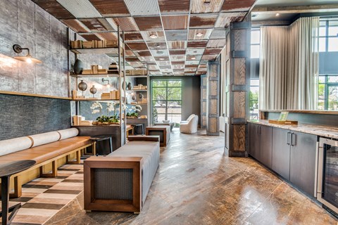 Clubroom at Station at Old Town Apartments in Lewisville, TX 75075