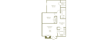 Arbor Glen floor plan 1 bedroom 1 bathroom