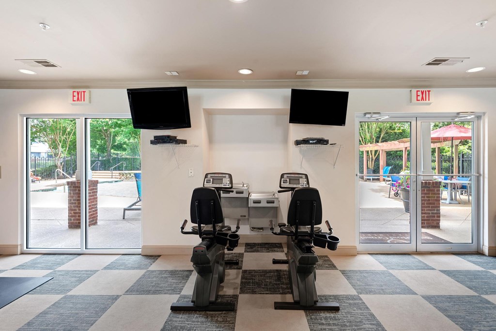 Fitness Center bicycles at  Sugarloaf Crossing Apartments, Lawrenceville GA 30046