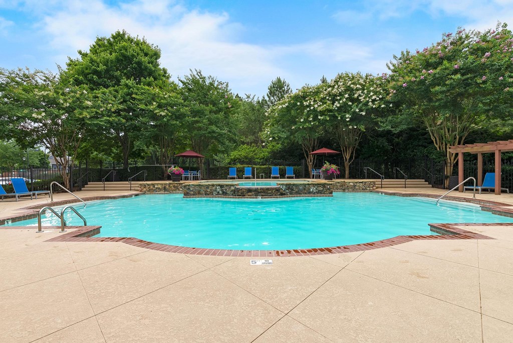 Pool area at Sugarloaf Crossing Apartments, Lawrenceville,GA 30046