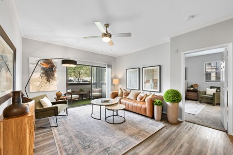 Living Room Model at The Ambrose, Houston, Texas