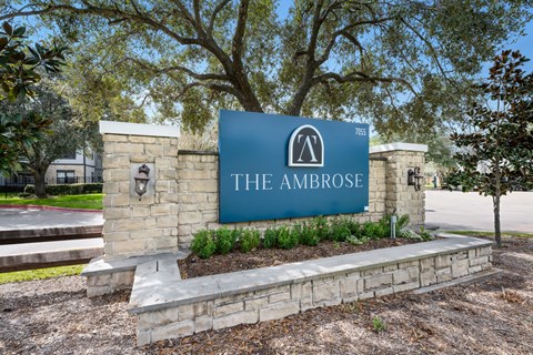 Property Signage at The Ambrose, Texas