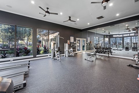 Modern Fitness Center at The Ambrose, Houston, Texas