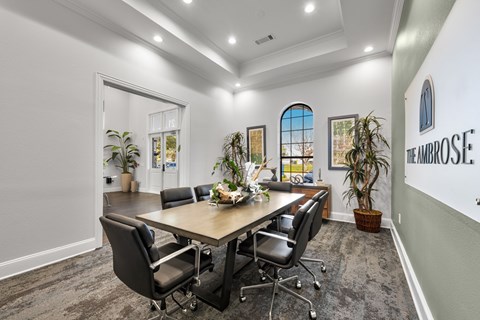 A conference room at The Ambrose, Houston