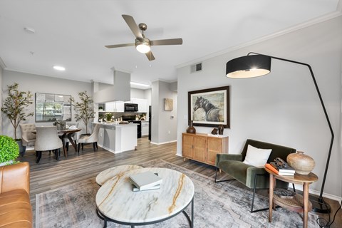 Living Area With Kitchen at The Ambrose, Houston