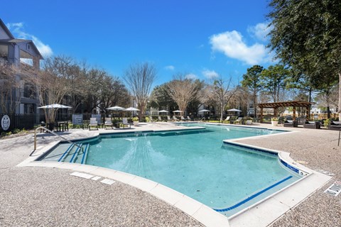 A large outdoor swimming pool  at The Ambrose, Texas