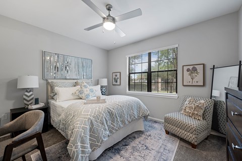 Bedroom With Ceiling Fan at The Ambrose, Texas, 77040