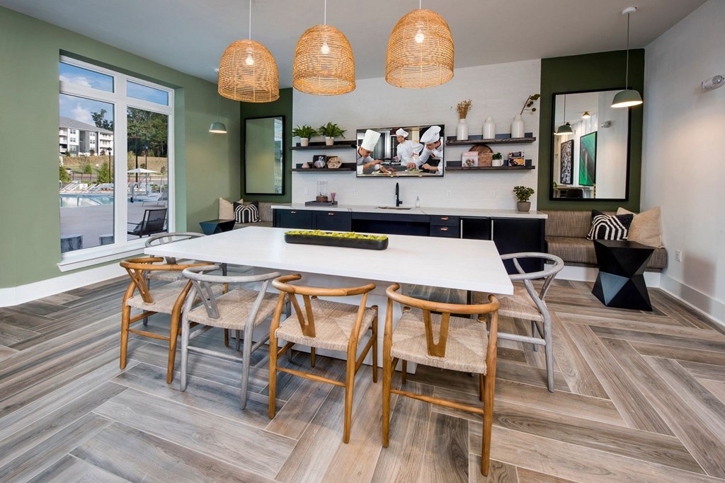 Chef inspired culinary demonstration kitchen at The Barrett, Georgia