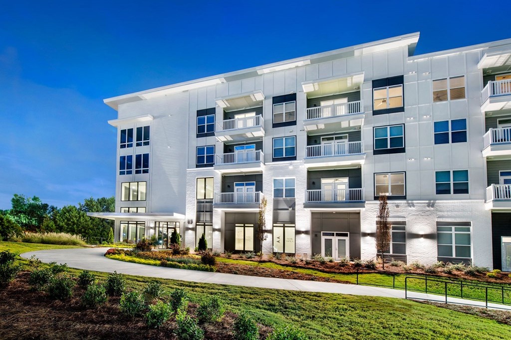 Exterior building image twilight at The Barrett, Marietta, GA