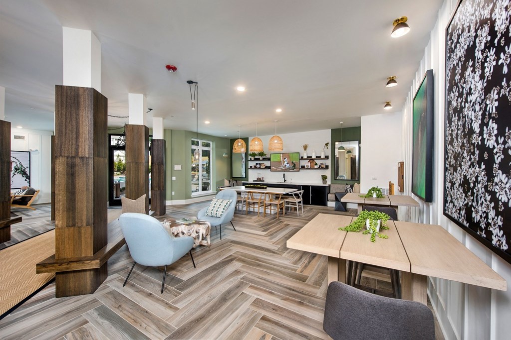 Open gathering spaces at The Barrett, Marietta, GA