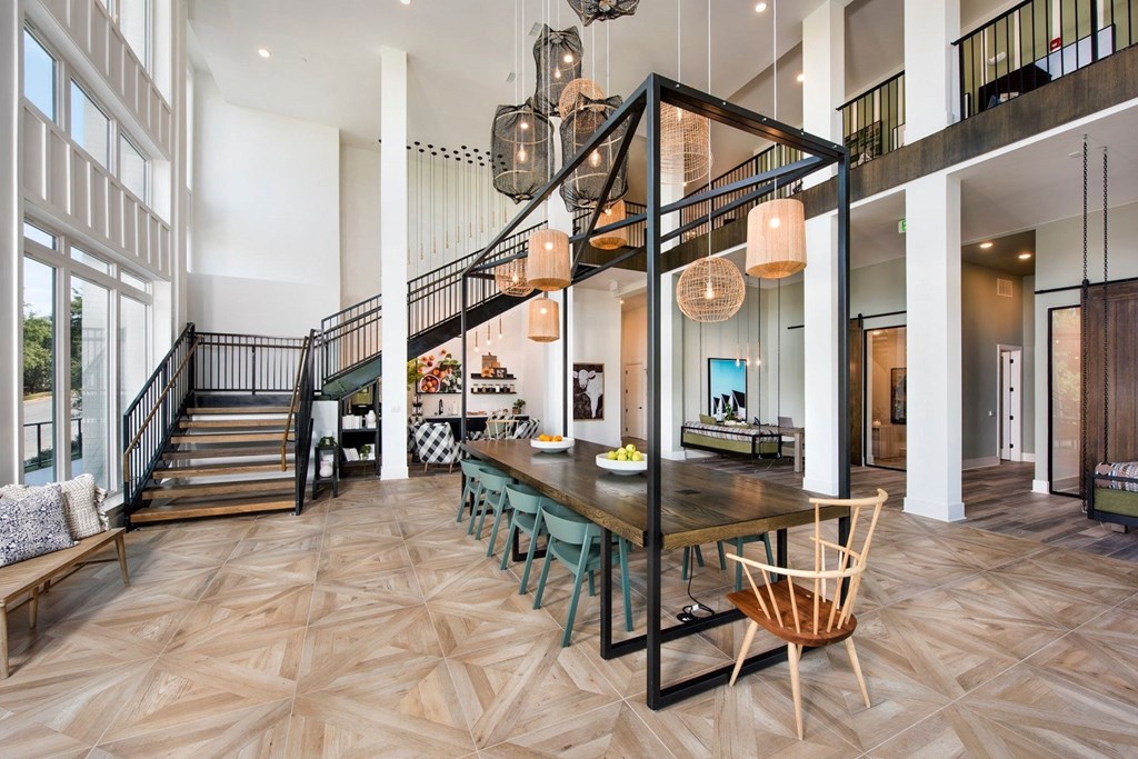 Resort inspired clubhouse finishes at The Barrett, Marietta