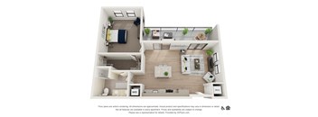 1D Floor Plan at The Baxly, Savannah, Georgia