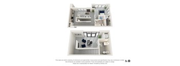 1H -Live Work Floor Plan at The Baxly, Savannah, GA, 31401