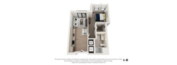 1R Floor Plan at The Baxly, Savannah, GA