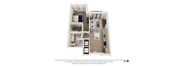 1S Floor Plan at The Baxly, Savannah, 31401