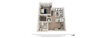 1T Floor Plan at The Baxly, Savannah, Georgia