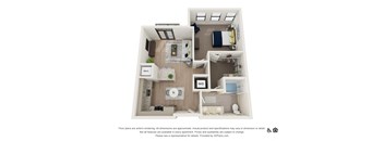 1U Floor Plan at The Baxly, Savannah