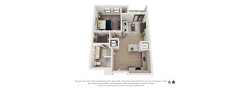 1V Floor Plan at The Baxly, Georgia