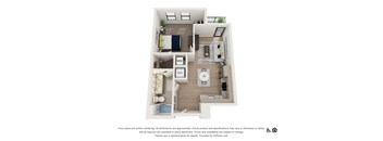 1Z Floor Plan at The Baxly, Savannah, 31401