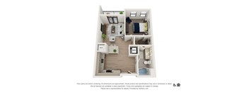 1W Floor Plan at The Baxly, Georgia, 31401