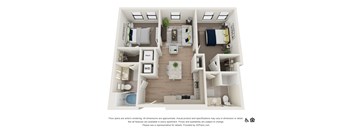 2J Floor Plan at The Baxly, Savannah, GA, 31401