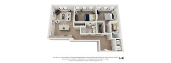 2L Floor Plan at The Baxly, Savannah, 31401