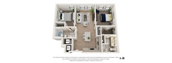 2Q Floor Plan at The Baxly, Georgia, 31401