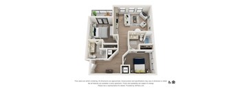 2R Floor Plan at The Baxly, Savannah, GA, 31401