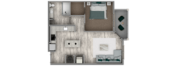 A1 floor plan at The Beck at Hidden River, Tampa, FL