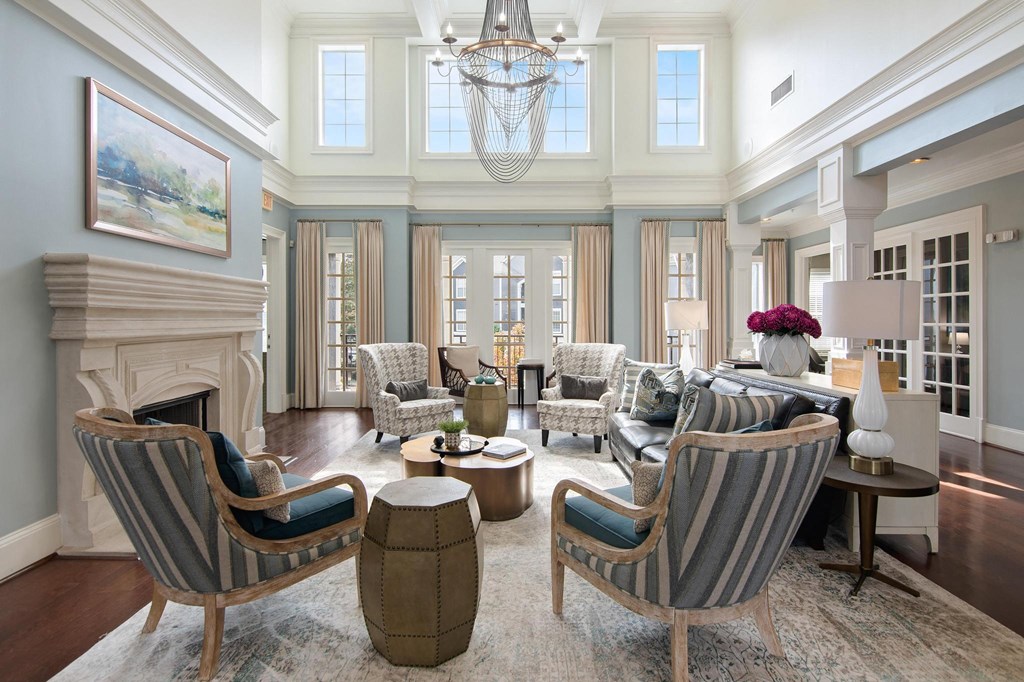 clubhouse sitting area at at The Berkeley Apartments, Georgia, 30096