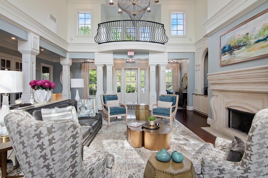 Clubhouse lounge at The Berkeley Apartments, Georgia, 30096