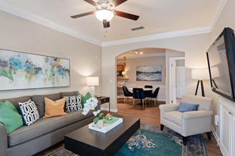 Model living room  at The Berkeley Apartments, Georgia, 30096 - Photo Gallery 5