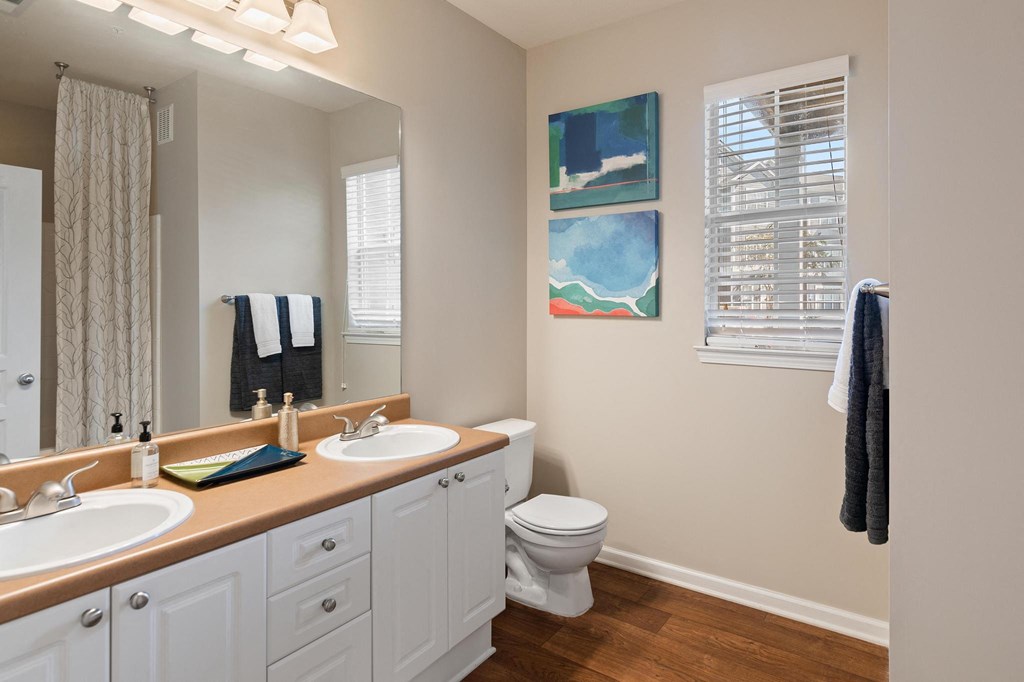 Master bathroom at The Berkeley Apartments, Georgia, 30096