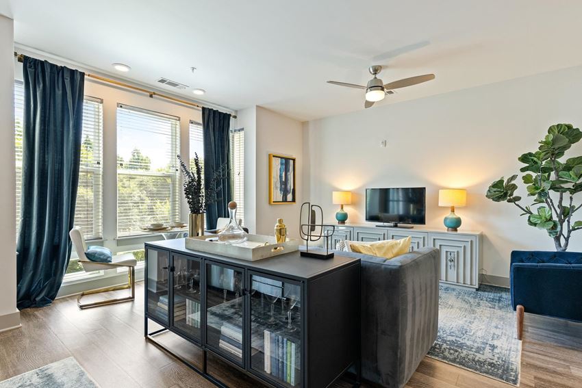 Model living room Model living room at The Dartmouth North Hills Apartments, Raleigh, NC, 27609 - Photo Gallery