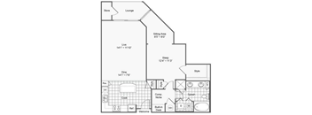 A14 one bed one bath 923 sq ft at The Haven, Georgia, 30329
